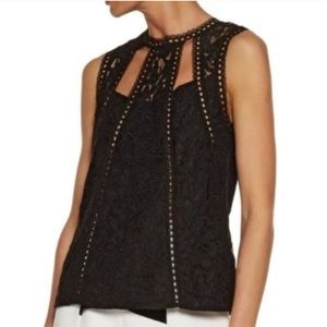 NWT Alexis - Black Lace Sleeveless Blouse
